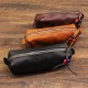 Handmade Large Capacity First-Layer Genuine Leather Pen Glasses Card Storage Bag Organizer