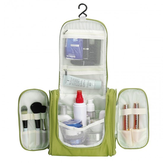 Hook Design Double-Sided Zipper Large Capacity Makeup Brushing Storage Bag