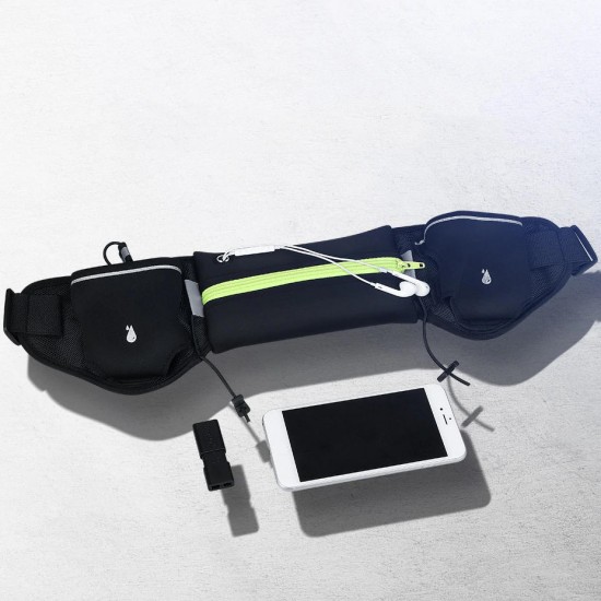 Ultra-thin Kettle Position Sports Waist Packs Outdoor Waterproof Pack Belt Bag Phone Pouch Fanny Hanging Bag Men Women Waist Pack for Smartphone below 6.5 inch