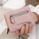 Love and Freedom Women PU Leather Zipper with Card Slots Short Phone Purse Wallet Coin Clutch Handbag