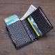 Men Business RFID Anti-scan Mini Carbon Fiber Pattern Automatic Credit Card Aluminum Coins Bag Wallet ID Card Holder