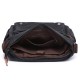 Men Casual Multi-Pocket Canvas + Microfiber Leather Macbook Storage Briefcase Shoulder Crossbody Bag