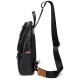 Men Large Capacity Mobile Phone Storage PU Leather Shoulder Crossbody Bag Chest Pack