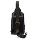 Men Large Capacity Mobile Phone Storage PU Leather Shoulder Crossbody Bag Chest Pack