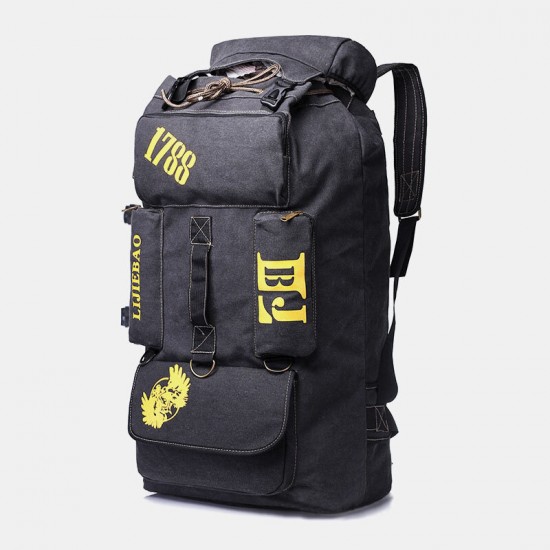 Men Outdoor Large Capacity Canvas Macbook Storage Bag Tactical Fishing Hiking Backpack