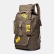 Men Outdoor Large Capacity Canvas Macbook Storage Bag Tactical Fishing Hiking Backpack