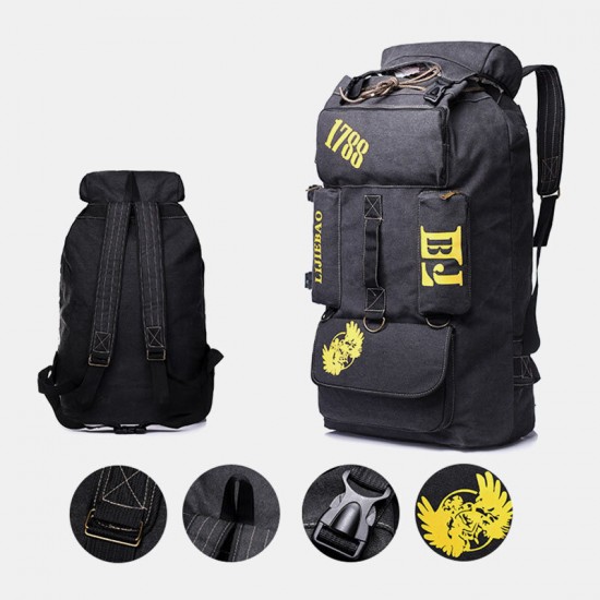 Men Outdoor Large Capacity Canvas Macbook Storage Bag Tactical Fishing Hiking Backpack