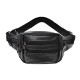 Men Outdoor Multi-Layers Large Capacity PU Leather Mobile Phone Storage Crossbody Chest Bag Waist Packs