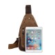 Men Sports Casual Canvas Mobile Phone Storage Crossbody Bag Chest Bag