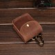 Men Vintage Genuine Leather Feature Phone Smoke Coin Storage Bag Hanging Waist Packs