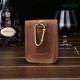 Men Vintage Genuine Leather Feature Phone Smoke Coin Storage Bag Hanging Waist Packs