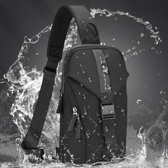 Men Waterproof Large Capacity Macbook Storage Crossbody Bag Backpack