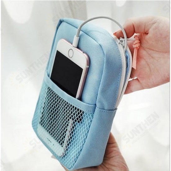 Mini Portable Digital Product Storage Bag Organizer For Cell Phone Power Bank Earphone Charger Cable