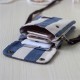 Multi-layer Canvas Adjustable Belt Messenger Bag Phone Wallet Handbag for Phone Under 6-inch