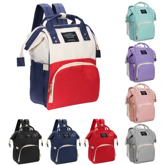 Multifunctional Large Capacity Waterproof Oxford Cloth Mobile Phone Tablet Diaper Storage Bag Backpack