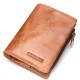 Multifunctional Business Vintage Multi-Card Slots Holder with Detachable Coin Bag Genuine Leather Men Wallet