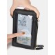 Multifunctional Large Capacity with Length Adjustable PU Leather Strap Touch Screen Phone Bag