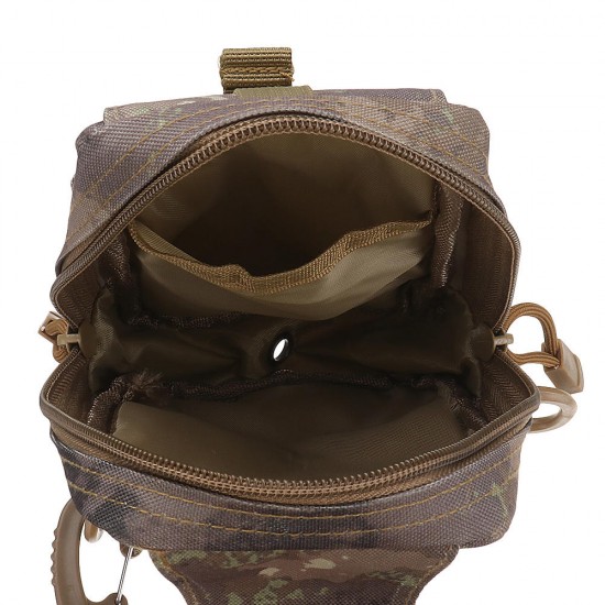 Outdoor Tactical Large Capacity Zipper Cross Body Shoulder Bag Storage Pouch for iPhone Mobile Phone