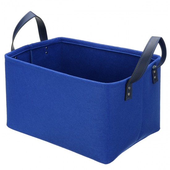 Portable Folding Large Capacity Felt Storage Basket Bag Container Desktop Organizer