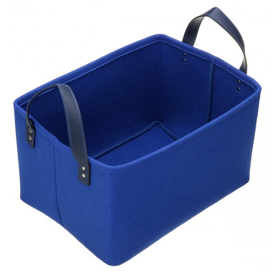 Portable Folding Large Capacity Felt Storage Basket Bag Container Desktop Organizer