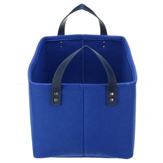 Portable Folding Large Capacity Felt Storage Basket Bag Container Desktop Organizer