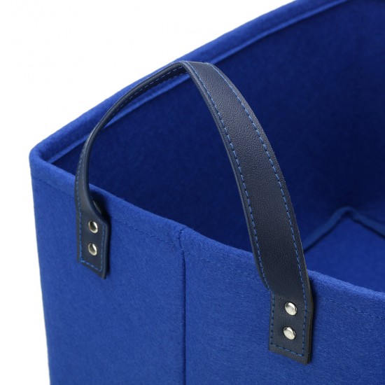 Portable Folding Large Capacity Felt Storage Basket Bag Container Desktop Organizer