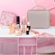 Portable Large Capacity PU Leather Multi-Grid Make Up Storage Bag Beauty Box