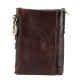 RFID Wallets Bag Vintage Leather Business Multi-fold Card Holder Coin Purse Anti-thief Anti-scanning Credit Card