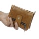 RFID Wallets Bag Vintage Leather Business Multi-fold Card Holder Coin Purse Anti-thief Anti-scanning Credit Card