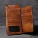 Retro Genuine Leather Multi-Card Slots Mobile Phone Bag Men Long Wallet for Phones below 6.5 inch