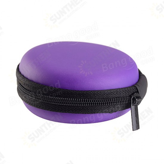 Small Round Carrying Storage Bag Case For Earphone Cable