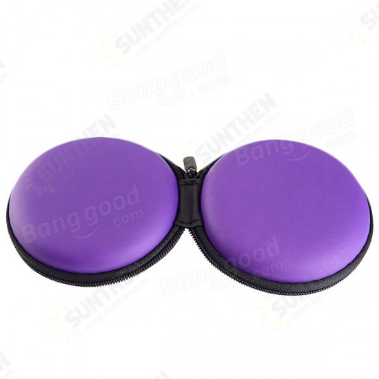 Small Round Carrying Storage Bag Case For Earphone Cable