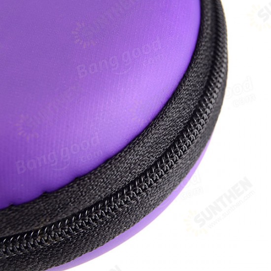 Small Round Carrying Storage Bag Case For Earphone Cable