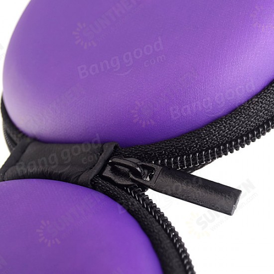 Small Round Carrying Storage Bag Case For Earphone Cable