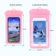 T-35 Waterproof Phone Bag Underwater Swimming Diving Touch Screen Phone Pouch Armbag with Elastic Armband for Mobile Phone below 6.4 inch