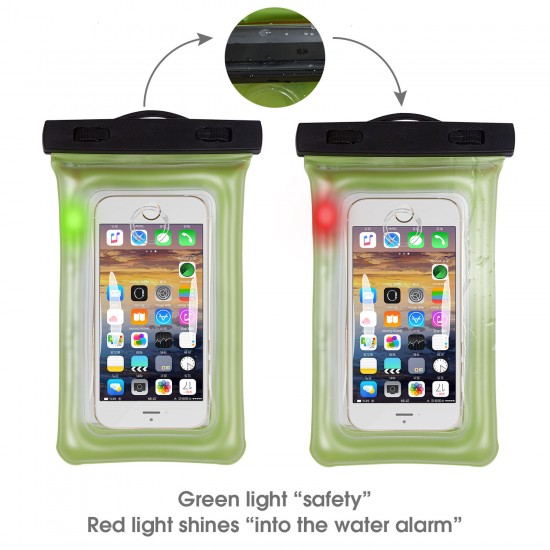 Universal Touch-Friendly Transparent Inlet Automatic Alarm Luminous Dustproof Waterproof Mobile Phone Bag