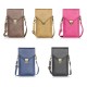 Universal Vertical Double-deck Wallet Card Solt Leather Shoulder Bag For Phone Under 6.3 Inch