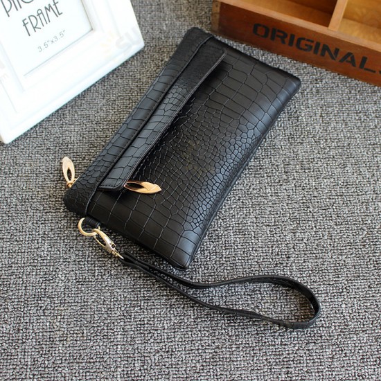 Universal Women Bag Crocodile Leather Wallet Case Phone Bag Zipper Bag for iPhone Samsung Xiaomi