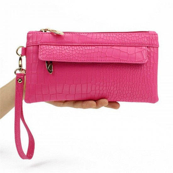 Universal Women Bag Crocodile Leather Wallet Case Phone Bag Zipper Bag for iPhone Samsung Xiaomi