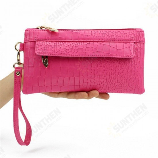 Universal Women Bag Crocodile Leather Wallet Case Phone Bag Zipper Bag for iPhone Samsung Xiaomi