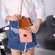 Universal Women Mini Vertical PU Shoulder Bag Crossbody Wallet For Phone Under 6.3 Inch