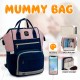 [Upgrade Version] Large Capacity Outdoor Trip Travel Diaper Storage with USB Charging Port Mummy Bag Backpack