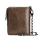 Vintage RFID Anti-Theft Large Capacity with Multi-Card Slots Genuine Leather Men Foldable Wallet