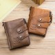 Vintage RFID Anti-Theft Large Capacity with Multi-Card Slots Genuine Leather Men Foldable Wallet