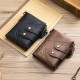 Vintage RFID Anti-Theft Large Capacity with Multi-Card Slots Genuine Leather Men Foldable Wallet