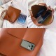 Women Fashion Casual Large Capacity PU Leather Mobile Phone Tablet Storage Crossbody Shoulder Bag