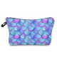 Women Fashion Fish Scale Pattern Travel Portable Makeup Wash Mobile Phone Storage Cosmetic Bag Handbag