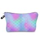 Women Fashion Fish Scale Pattern Travel Portable Makeup Wash Mobile Phone Storage Cosmetic Bag Handbag