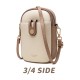 Women Fashion Large Capacity PU Leather Mobile Phone Storage Bag Shoulder Crossbody Bag