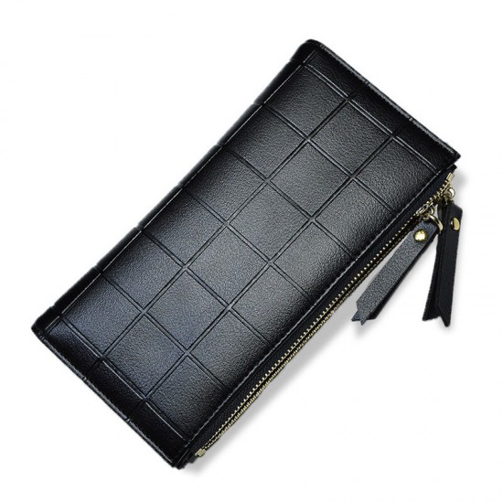 Women Fashion PU Leather Zipper Pouch Long Wallet for Samsung Xiaomi Mobile Phone Under 5.5 Inch Non-original